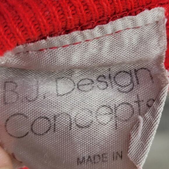 Vintage 80s Christmas Teddy Bear “Merry Me” Sweatshirt USA Made, sz Large - Picture 4 of 6